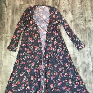 Lularoe Floral Sarah Duster Sweater